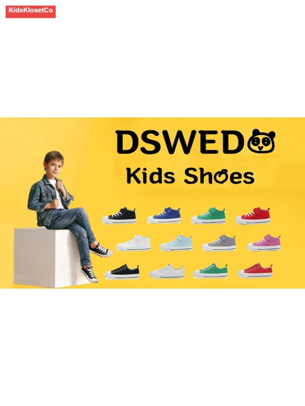 Toddler Little Kid Canvas Sneakers High Top Casual Lightweight Adjustable Strap
